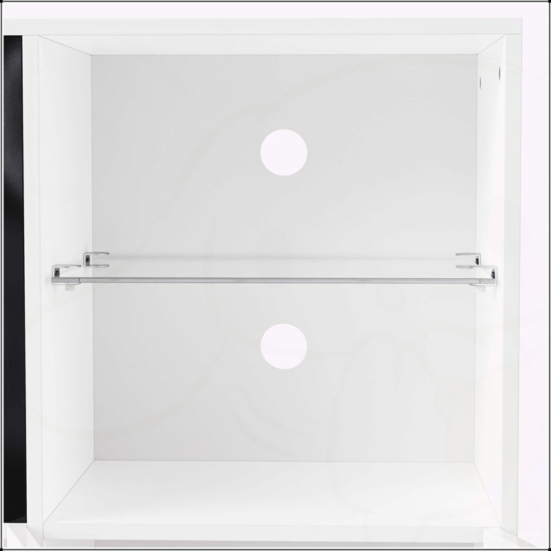 Meuble télé ultrabrillant avec lumières DEL, Blanc