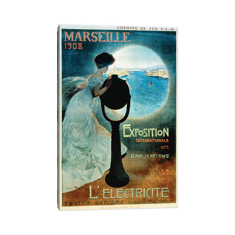 Marseille 1908 - Wrapped Canvas Print, 20.32 cm H x 30.48 cm W