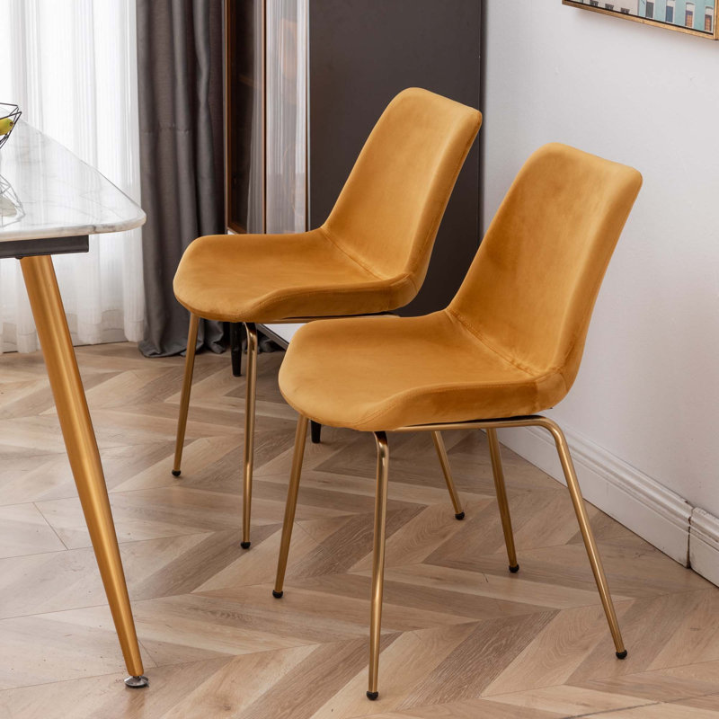 Chaise de salle à manger en velours
