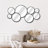Solaz Multi Panel Round Wall Mirror | Black |