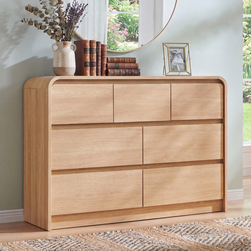 Commode 7 tiroirs Maud, Naturel