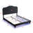 Upholstered Button Tufted Bed With LED Light
