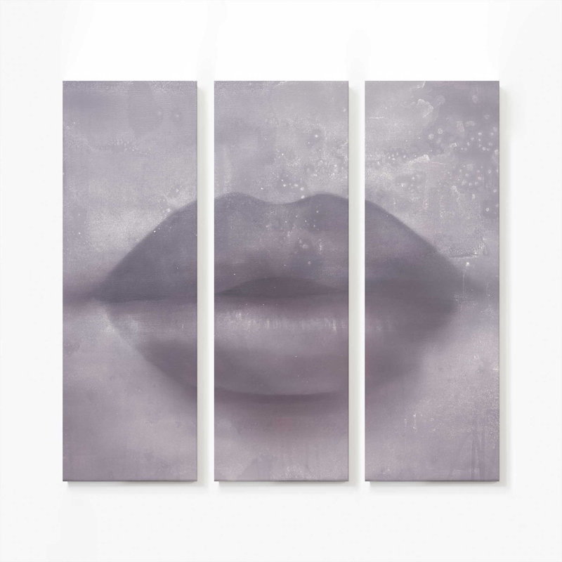 Whispered Kiss - mauve | Impression sur toile 2 panneaux, H 48 po x l 48 po