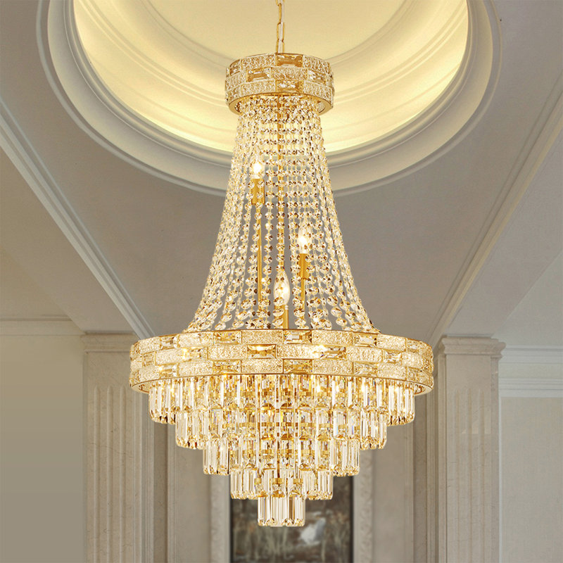 Light Dimmable Empire Crystal Chandelier, 12 Lights