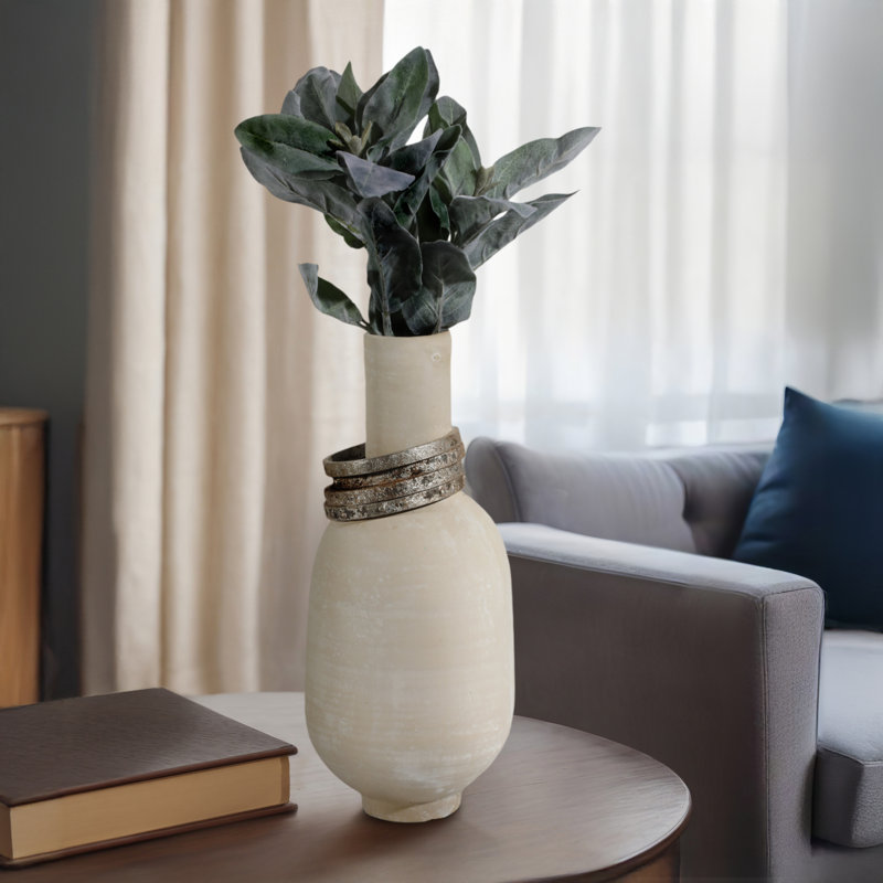 Ophelia & Co. Grant Omix Vase With Rings, 16"