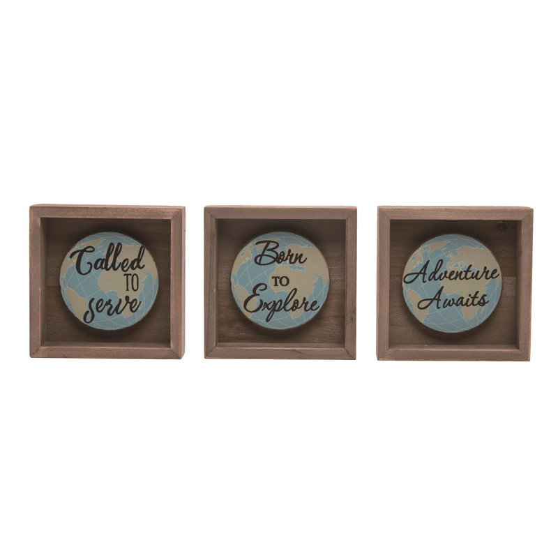  Ensemble de 3 décorations pour la maison en MDF