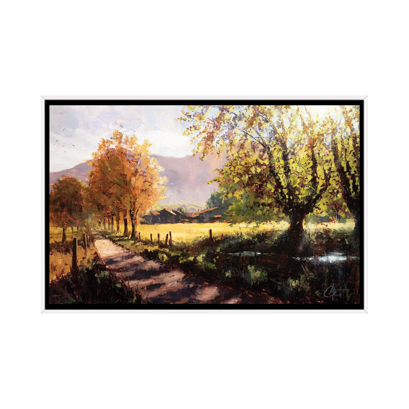 French Alps in Summer 1 Piece Wall Art on Canvas, 101.6 cm H x 66.04 cm W, White Framed