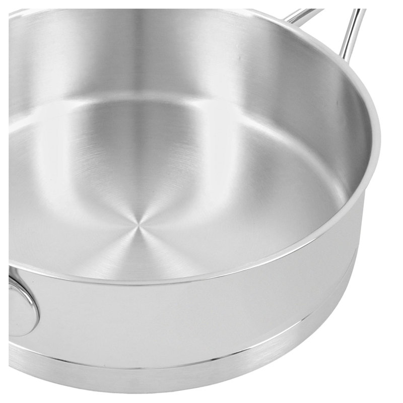 Demeyere Atlantis Stainless Steel Saute Pan with Lid, 5.07 qt.