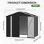 7.8 Ft. W X 6 Ft. D Metal Apex Outdoor Garden Shed With Door Lock