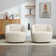 34.23" W Upholstered Swivel Barrel Chair (Set of 2)