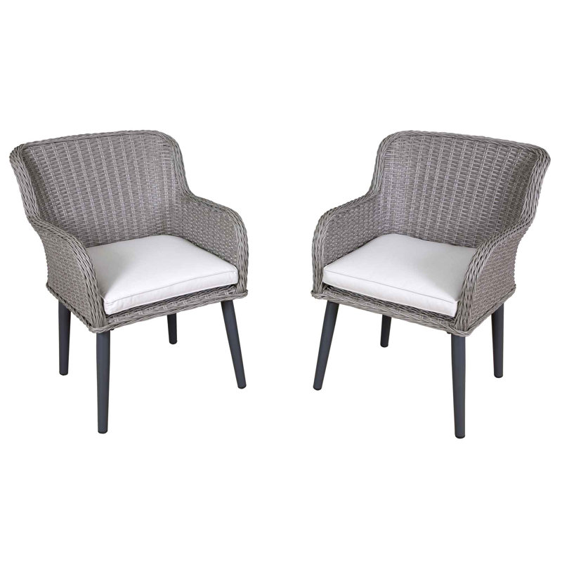 Dejun Patio Dining Side Chair with Cushion
