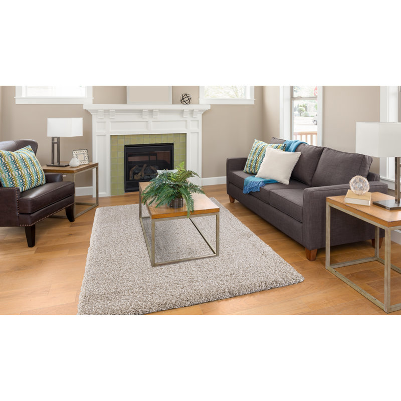 Tapis ivoire à poils longs Grasser, Rectangle 5 pi 3 po x 7 pi 3 po