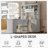 L-Shaped Desk With Drawers, Cabinets & 11 Shelves, Power Outlet For Home Office & Study-1342830867