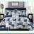 Bohemian Paisley Patchwork Comforter Set - 6 Piece Reversible Bed in a Bag with Sheet Set, Pillowcase, and Decorative Pillow Sham - Twin XL Size, Blue