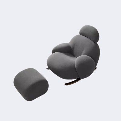 Chaise berçante moderne de style crème moderne