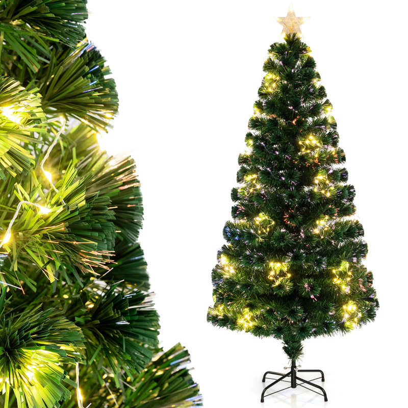 Arbre de Noël artificiel avec 270 branches et 509 lumières DEL blanc chaud, 6'