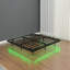 Lit plateforme en métal avec lumières DEL et construction stable pour un sommeil paisible