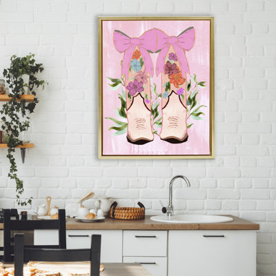 Boots & Bows Cowgirl Design Floating Frame, design by Kara Keller Designs
