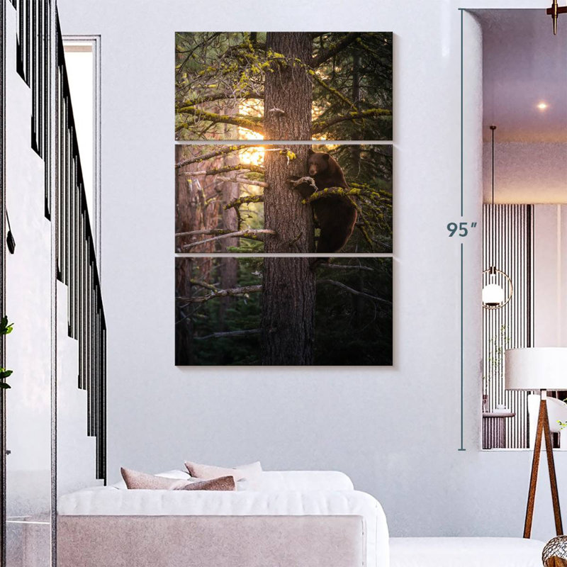 Brampt Bear On A Tree, 74" H x 48" W