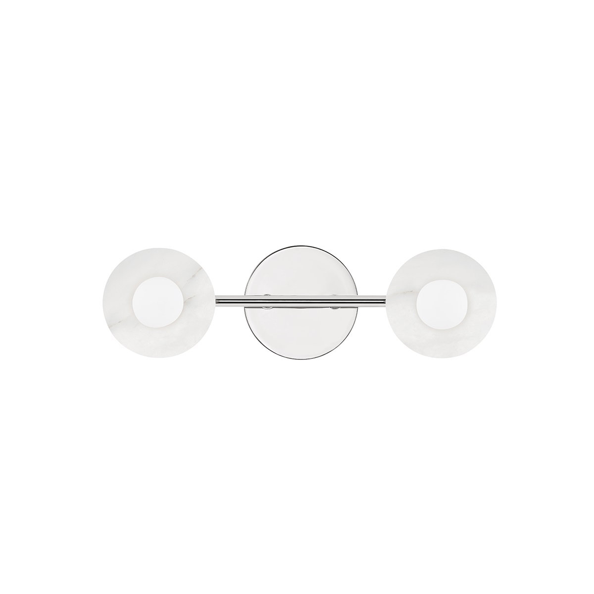 Erick 2 Light Dimmable Vanity Light, Polished Nickel