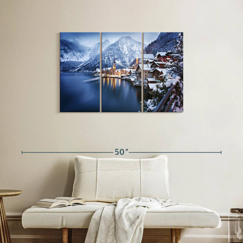 Sebbie Wintry Hallstatt, 24" H x 38" W