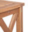 Banc de pique-nique en bois avec pattes de x
