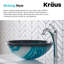 Lavabo de salle de bain vasque circulaire en verre avec robinet Nature Series-35841297