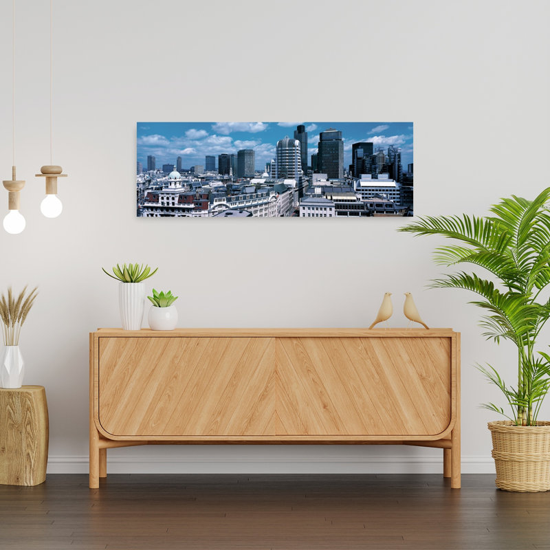 Londres, Angleterre, architecture moderne abstraite, art mural de la ville, H 12 po x l 36 po