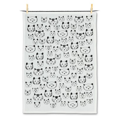 Serviette de thé Simple Face de chat