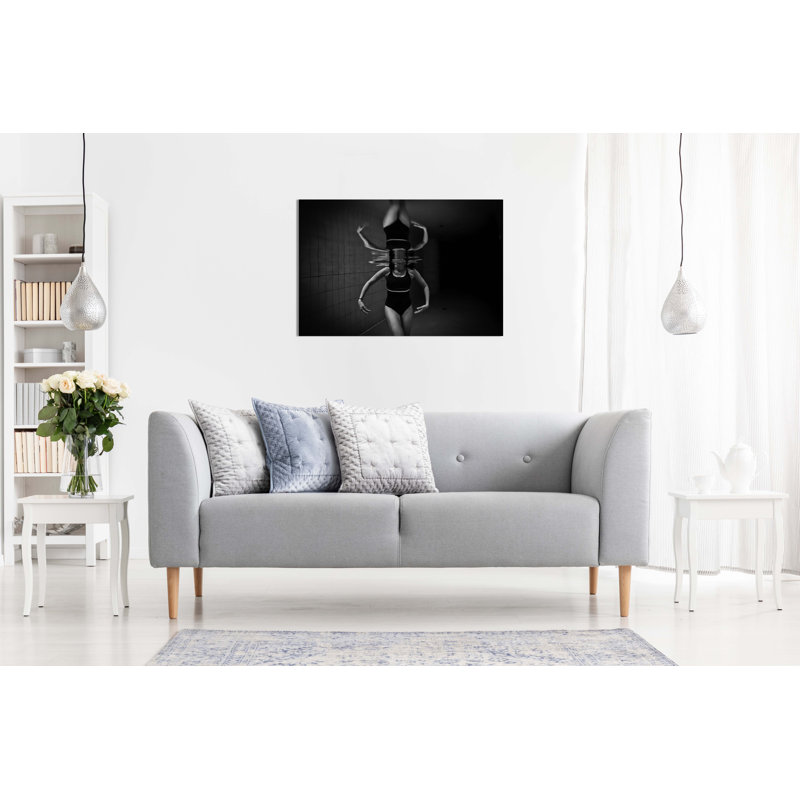 Faceless Dancing Swimmer Underwater - Wrapped Canvas Print, 20cm H x 31cm W