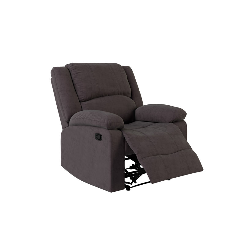 Sanie 37.8" Manual Recliner, Chocolate Microfiber