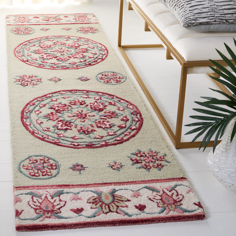 Bellagio Hand Tufted Wool Floral Rug, Runner 2'3" x 8'