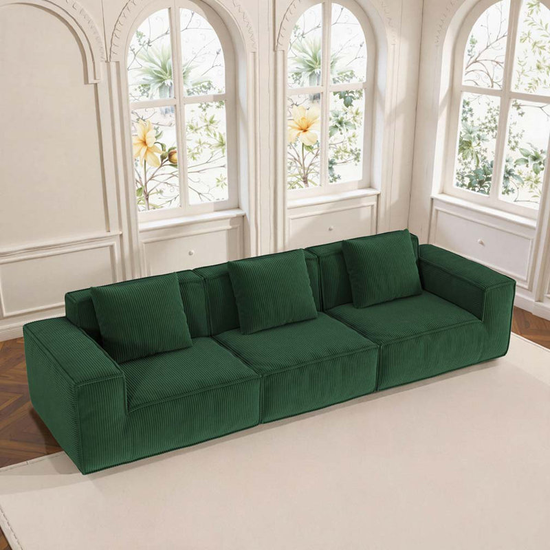 3-Seat Free Conversion Sofa, Green