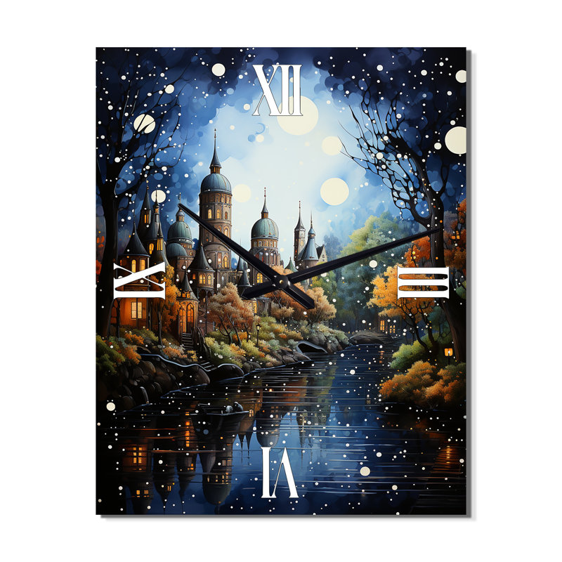 Horloge murale Blue City, Grand