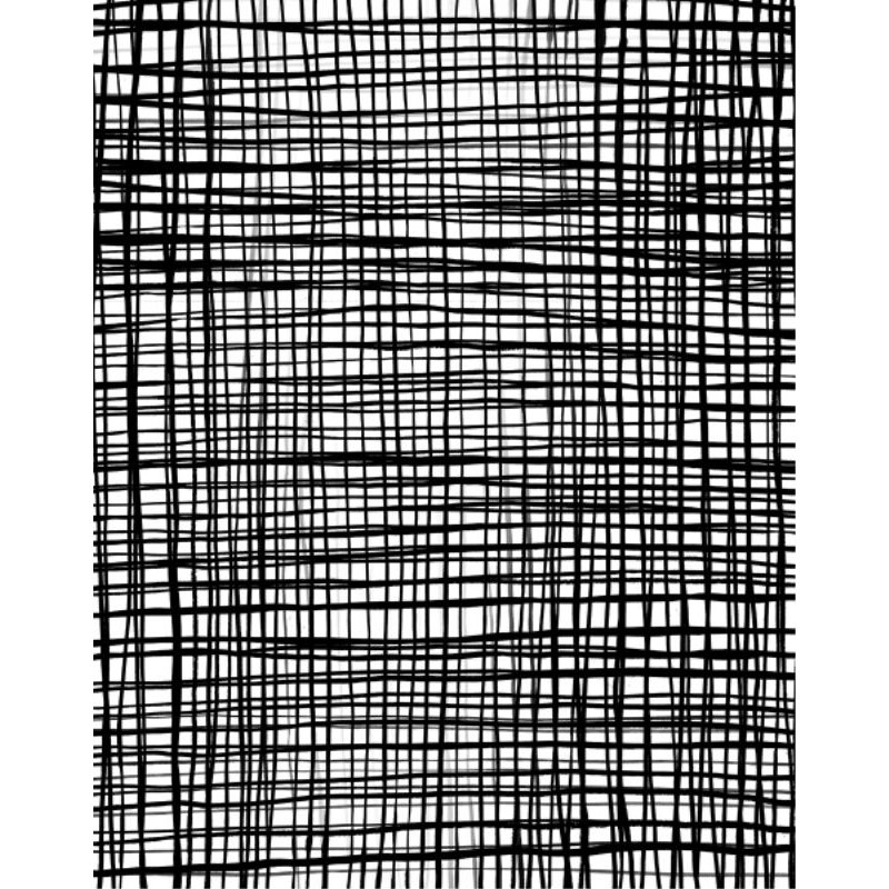 «Line Study III» par Guseul Park - impression, Image au pinceau gel, H 38 po x l 30 po x P 1,5 po