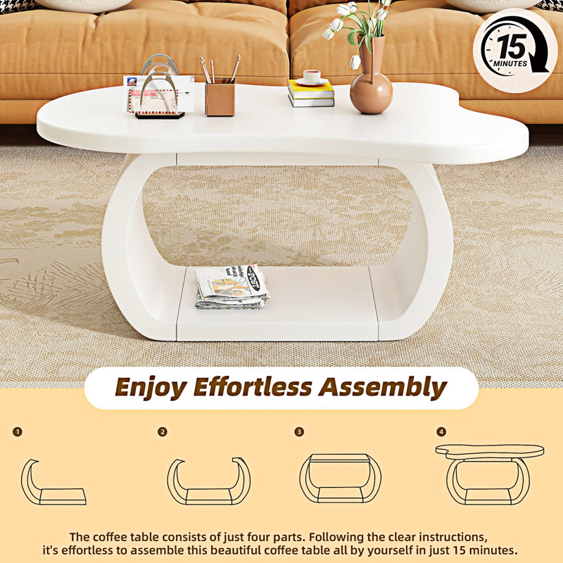 Table basse Cloud, Blanc