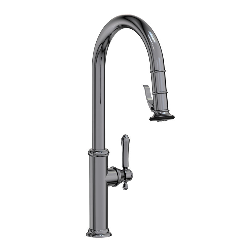 Pull-Down Kitchen Faucet - Trigger Spray, Midnight Chrome