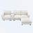 109 X 57" Modern Sectional Cloud Sofa With Console, USB Charging Port, Reading Light, Cup Holder, 4-Seat Chenille Modular Couch-690215821