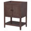 Base de meuble-lavabo 24 po seulement, structure en bois massif, armoire de rangement avec portes et tablette ouverte-30298781