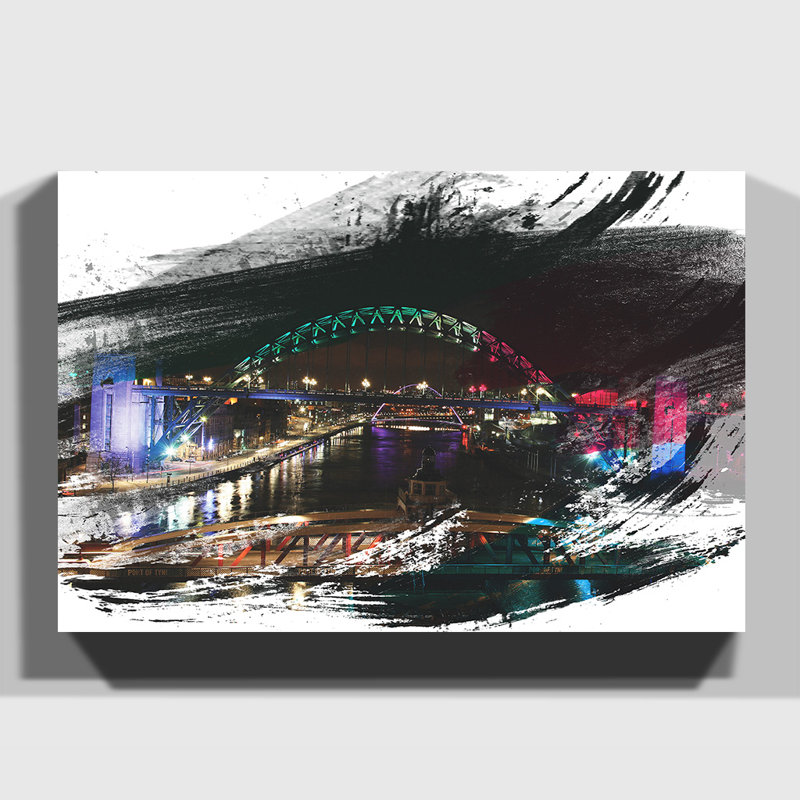 Tyne Bridge Newcastle - Wrapped Canvas, 50cm H x 76cm W