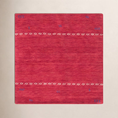 Santiago Handmade Wool Red Rug