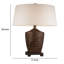 Lampe de table brune 30 po Gurteerith