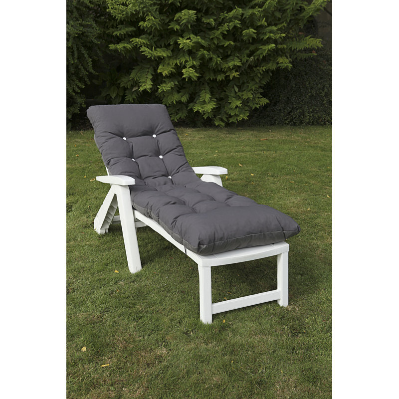 Sun Lounger Cushion, Charcoal Grey