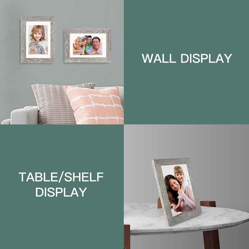 4x6 Grey Picture Frame Set Of 4