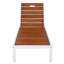 Méridiennes d'extérieur, chaises longues de piscine, fauteuil inclinable d'extérieur avec dossier réglable pour patio, bord de piscine ou plage, blanc et brun-419938222
