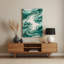 Art mural abstrait en métal vert 49-497046640