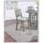 Contemporary Light Grey Counter Height Dining Set with Plush Upholstered Seats and Spacious Table, Perfect for Modern Dining Rooms