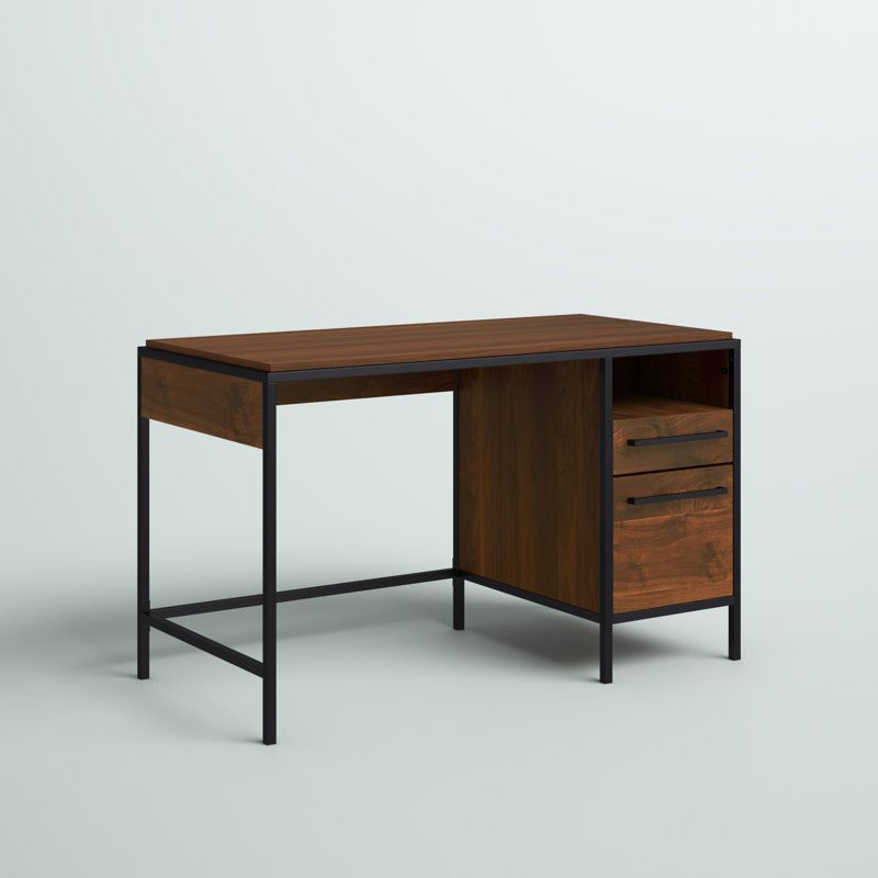 Sudduth Computer Desk, Grand Walnut/Black