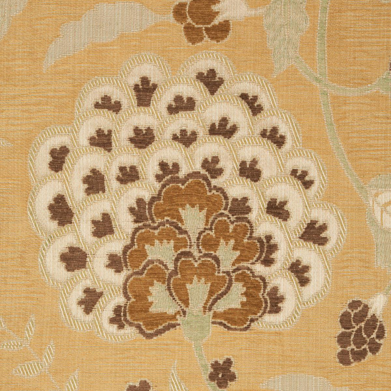 Alessia Floral Fabric, Gold