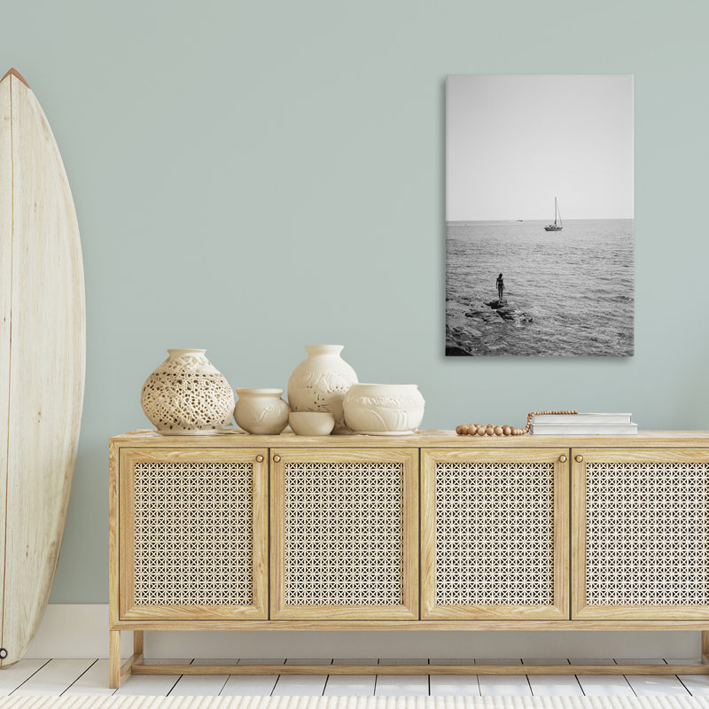 Art mural sur toile debout sur un bord de mer par LSR Design Studio bp-490_CN, H 45 po x l 30 po